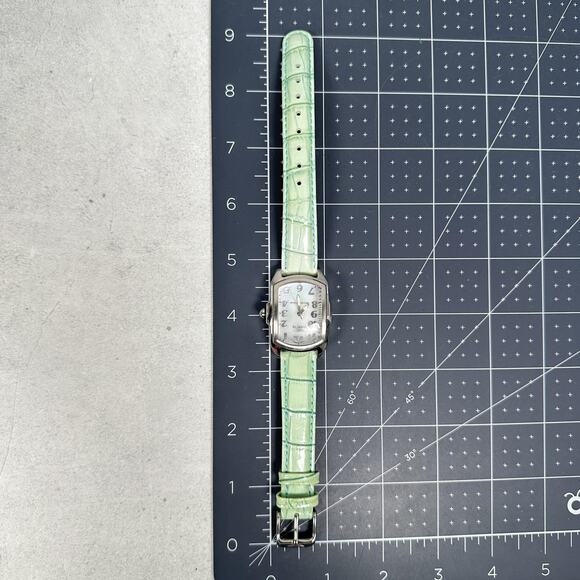 Invicta Lupah Womens Watch 29mm Tank Style MOP Dial Green Leather New Battery - Picture 13 of 13